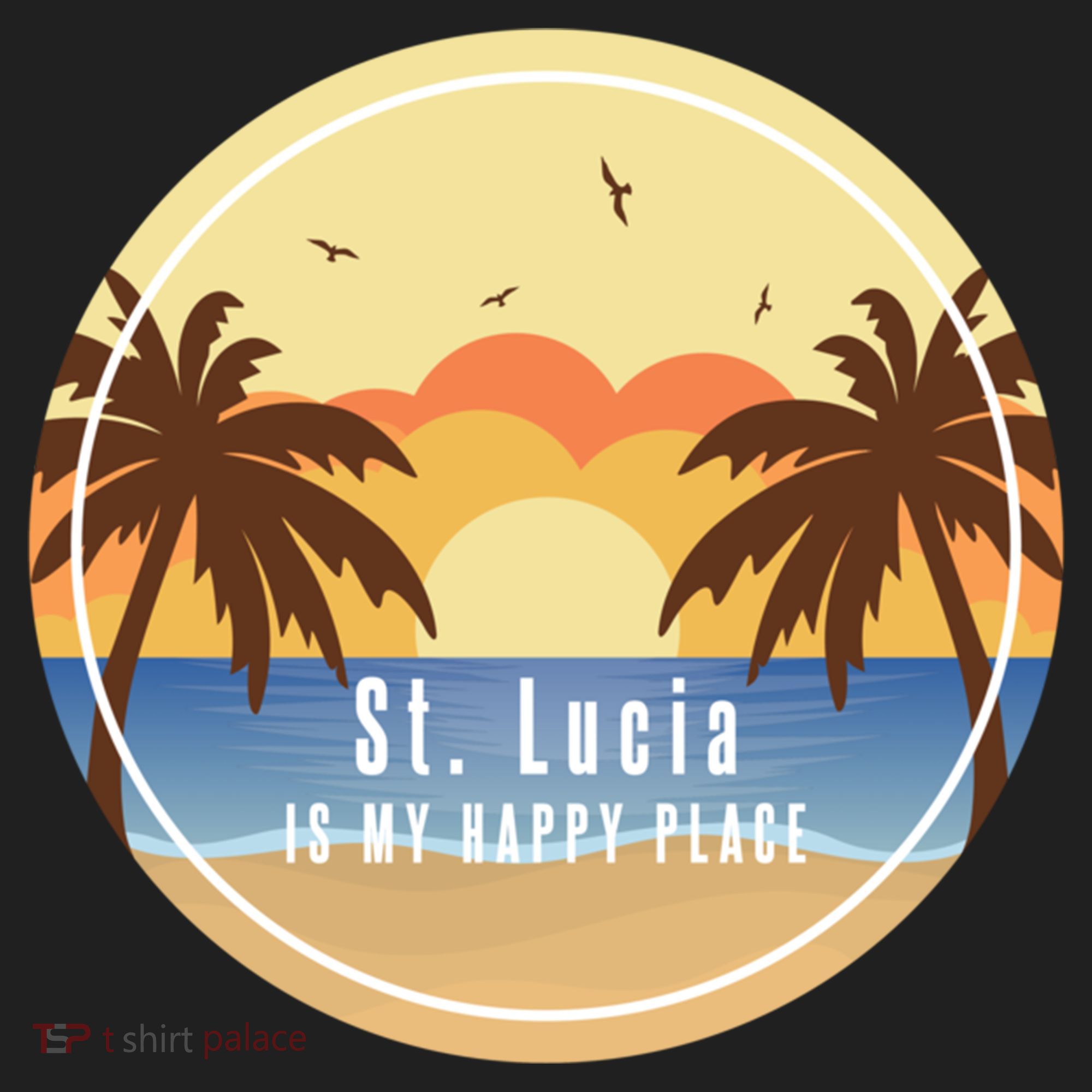 St Lucia Is My Happy Place Fun Beach Vacation Palm Trees Su Meaningful Gift Hat
