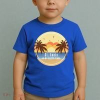 St Lucia Is My Happy Place Fun Beach Vacation Palm Trees Su Meaningful Gift Toddler T-Shirt thumb 2