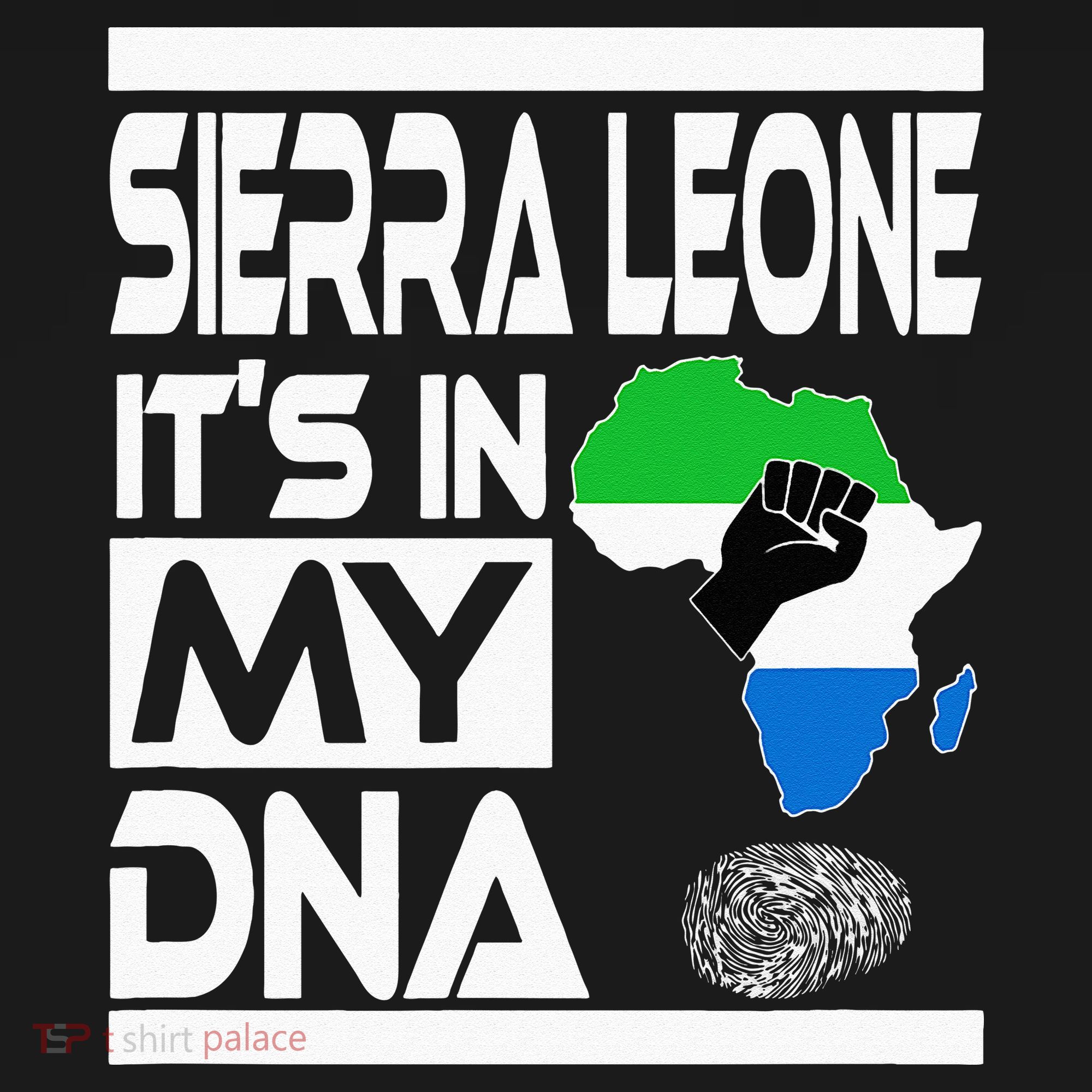Sierra Leone Its In My DNA With Flag Africa Map Raised Fist Sweatshirt