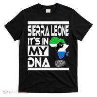 Sierra Leone Its In My DNA With Flag Africa Map Raised Fist T-Shirt thumb 0