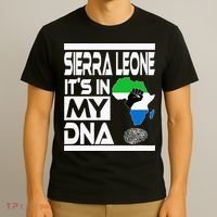 Sierra Leone Its In My DNA With Flag Africa Map Raised Fist T-Shirt thumb 3