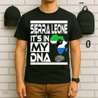 Sierra Leone Its In My DNA With Flag Africa Map Raised Fist T-Shirt thumb 6