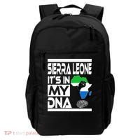 Sierra Leone Its In My DNA With Flag Africa Map Raised Fist Backpack thumb 0