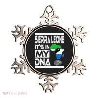 Sierra Leone Its In My DNA With Flag Africa Map Raised Fist Ornament thumb 0