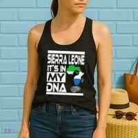 Sierra Leone Its In My DNA With Flag Africa Map Raised Fist Women's Tank Top thumb 2