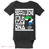 Sierra Leone Its In My DNA With Flag Africa Map Raised Fist Baby Bodysuit thumb 0