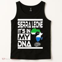 Sierra Leone Its In My DNA With Flag Africa Map Raised Fist Tank Top thumb 2