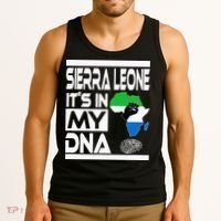 Sierra Leone Its In My DNA With Flag Africa Map Raised Fist Tank Top thumb 3