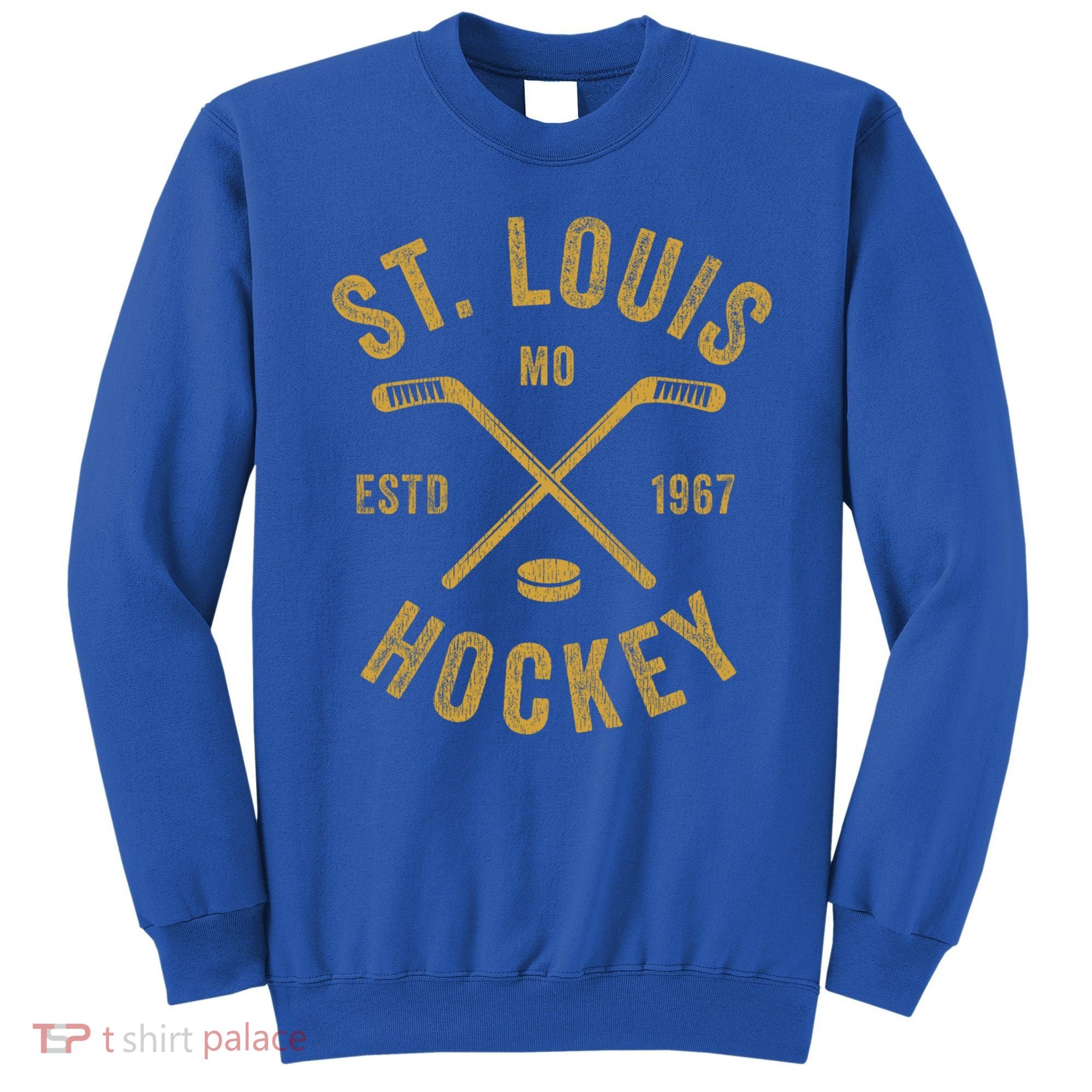 St Louis Ice Hockey Gift Crossed Sticks Gift Sweatshirt