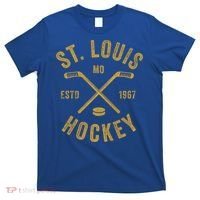 St Louis Ice Hockey Gift Crossed Sticks Gift T-Shirt thumb 0