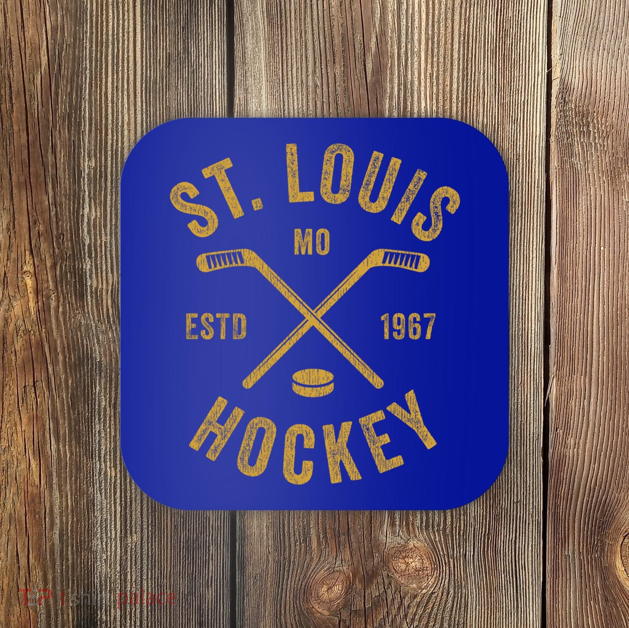 St Louis Ice Hockey Gift Crossed Sticks Gift Coaster