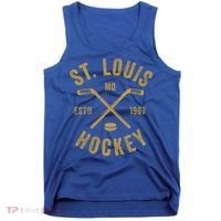 St Louis Ice Hockey Gift Crossed Sticks Gift Tank Top thumb 0