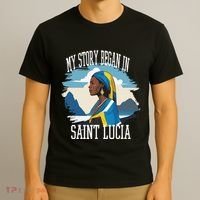 St. Lucia Independence My Story Began In St. Lucia Heritage T-Shirt thumb 3