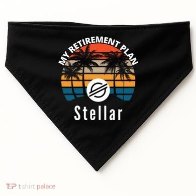Stellar Lumens Is My Retirement Plan, Blockchain, XLM Crypto USA-Made Doggie Bandana