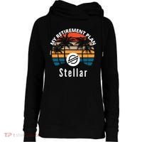 Stellar Lumens Is My Retirement Plan, Blockchain, XLM Crypto Womens Funnel Neck Pullover Hood thumb 0