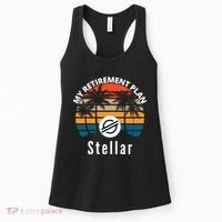 Stellar Lumens Is My Retirement Plan, Blockchain, XLM Crypto Women's Tank Top thumb 0
