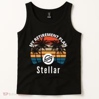 Stellar Lumens Is My Retirement Plan, Blockchain, XLM Crypto Tank Top thumb 2