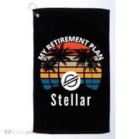 Stellar Lumens Is My Retirement Plan, Blockchain, XLM Crypto Golf Towel thumb 0