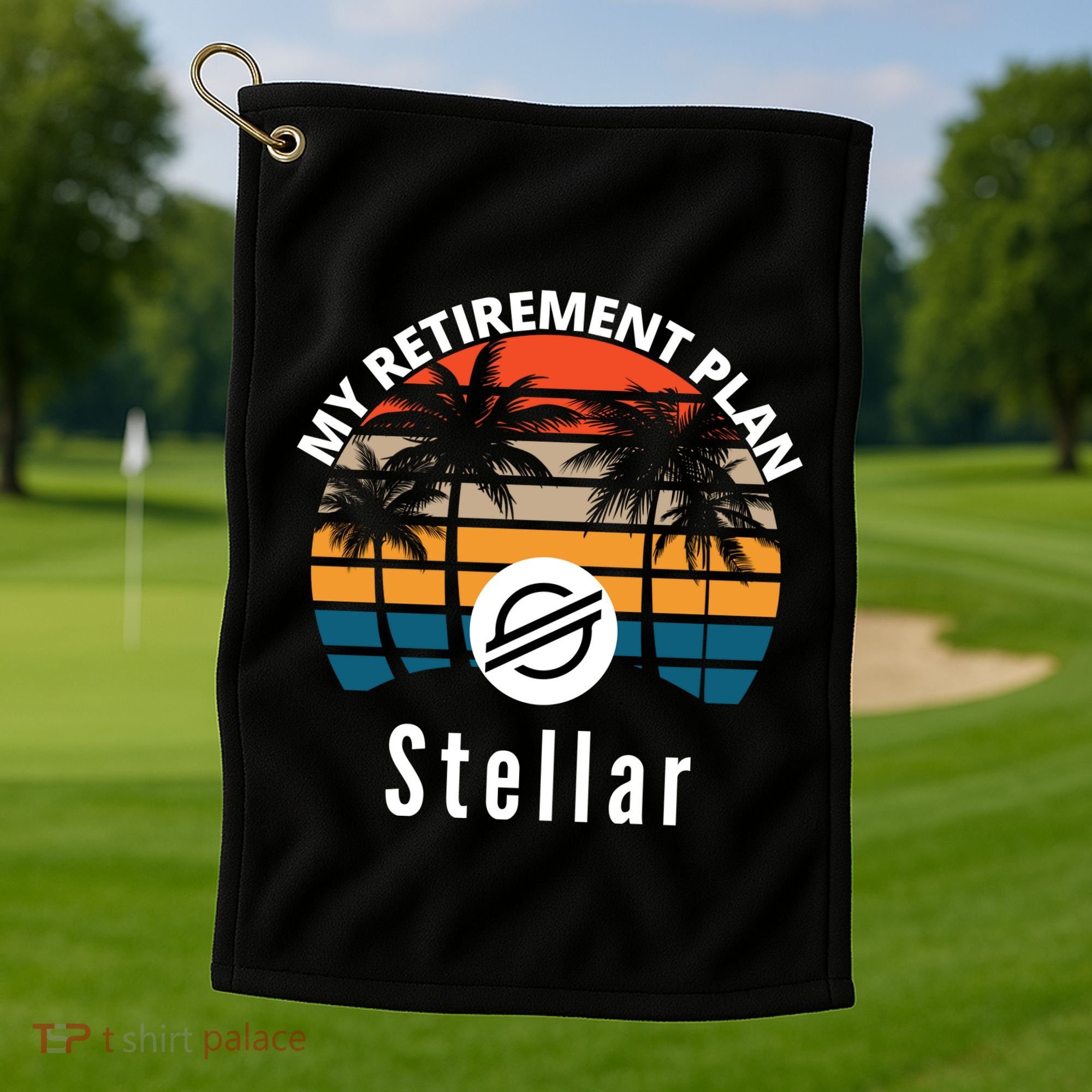 Stellar Lumens Is My Retirement Plan, Blockchain, XLM Crypto Golf Towel