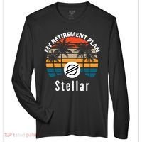Stellar Lumens Is My Retirement Plan, Blockchain, XLM Crypto Zone Performance Long-Sleeve T-Shirt thumb 0