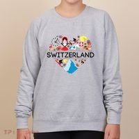 Switzerland Love Illustrated Swiss Symbol Alpine Women's Sweatshirt thumb 0