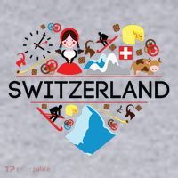 Switzerland Love Illustrated Swiss Symbol Alpine Women's Sweatshirt thumb 2