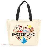 Switzerland Love Illustrated Swiss Symbol Alpine Tote Bag thumb 0