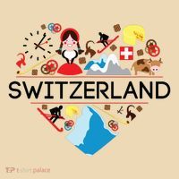 Switzerland Love Illustrated Swiss Symbol Alpine Tote Bag thumb 4