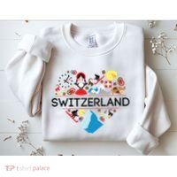 Switzerland Love Illustrated Swiss Symbol Alpine Sweatshirt thumb 2