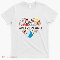 Switzerland Love Illustrated Swiss Symbol Alpine T-Shirt thumb 0