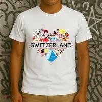 Switzerland Love Illustrated Swiss Symbol Alpine T-Shirt thumb 3