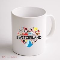 Switzerland Love Illustrated Swiss Symbol Alpine Coffee Mug thumb 1