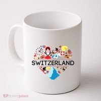 Switzerland Love Illustrated Swiss Symbol Alpine Coffee Mug thumb 0