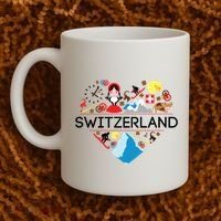 Switzerland Love Illustrated Swiss Symbol Alpine Coffee Mug thumb 2