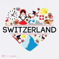 Switzerland Love Illustrated Swiss Symbol Alpine Women's Hoodie thumb 2