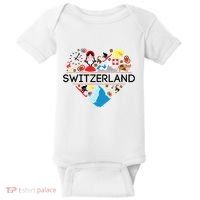 Switzerland Love Illustrated Swiss Symbol Alpine Baby Bodysuit thumb 0