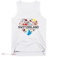 Switzerland Love Illustrated Swiss Symbol Alpine Tank Top thumb 0