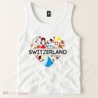 Switzerland Love Illustrated Swiss Symbol Alpine Tank Top thumb 2