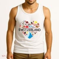 Switzerland Love Illustrated Swiss Symbol Alpine Tank Top thumb 3