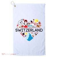 Switzerland Love Illustrated Swiss Symbol Alpine Golf Towel thumb 0