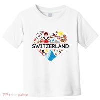 Switzerland Love Illustrated Swiss Symbol Alpine Toddler T-Shirt thumb 0
