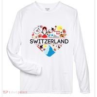 Switzerland Love Illustrated Swiss Symbol Alpine Zone Performance Long-Sleeve T-Shirt thumb 0