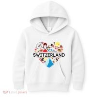 Switzerland Love Illustrated Swiss Symbol Alpine Kids Hoodie thumb 0