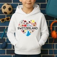 Switzerland Love Illustrated Swiss Symbol Alpine Kids Hoodie thumb 2