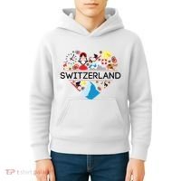 Switzerland Love Illustrated Swiss Symbol Alpine Kids Hoodie thumb 4