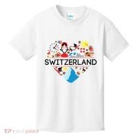 Switzerland Love Illustrated Swiss Symbol Alpine Kids T-Shirt thumb 0