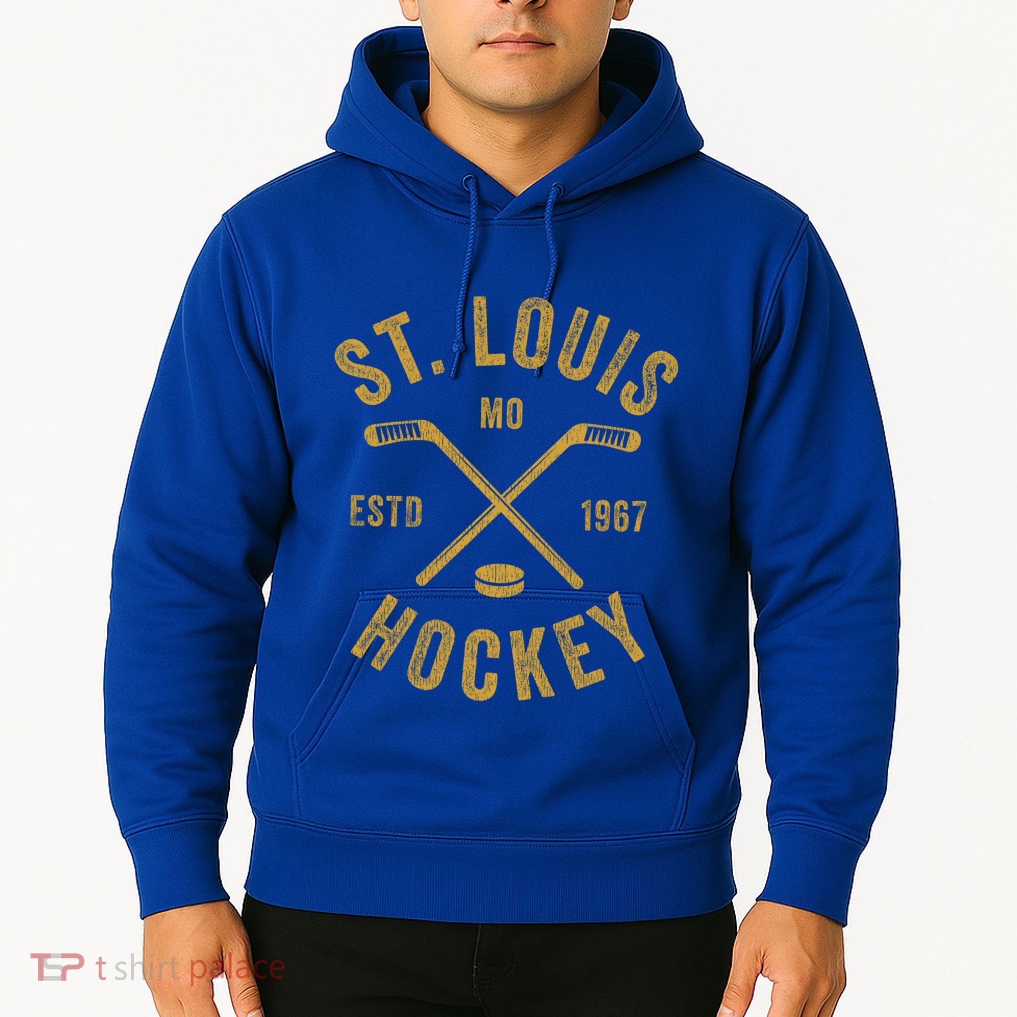St Louis Ice Hockey Gift Crossed Sticks Gift Hoodie