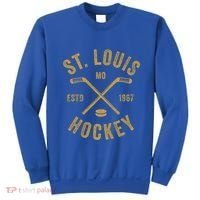 St Louis Ice Hockey Gift Crossed Sticks Gift Sweatshirt thumb 0