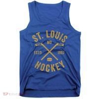 St Louis Ice Hockey Gift Crossed Sticks Gift Tank Top thumb 0