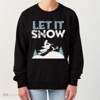 Snowbike Let It Snow Winter Mountain Adventure Women's Sweatshirt thumb 0